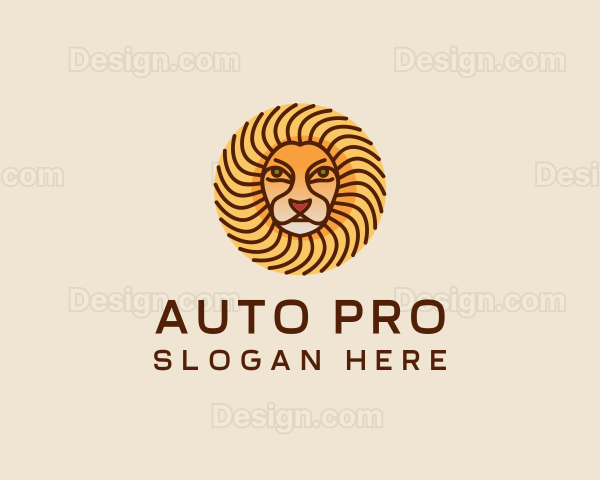 Wild Lion Sun Logo