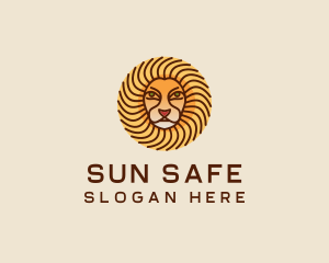 Wild Lion Sun logo design