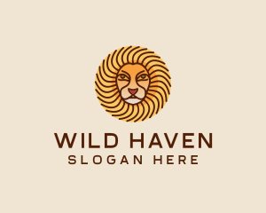 Wild Lion Sun logo design