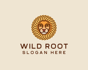 Wild Lion Sun logo design