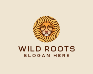 Wild Lion Sun logo design