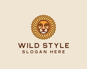 Wild Lion Sun logo design