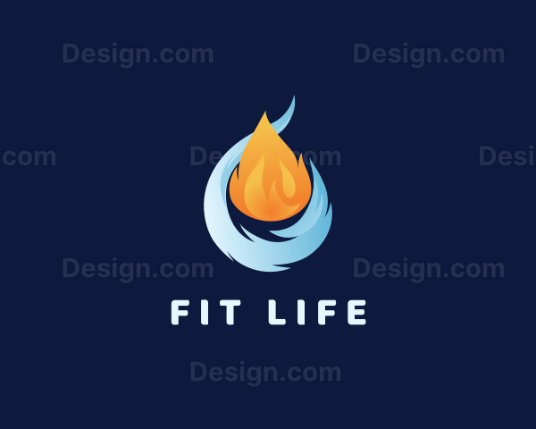 3D Heating Cooling Logo