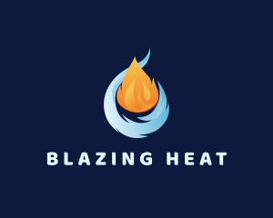 Heating Cooling Energy logo design