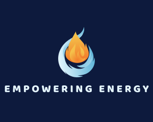 Heating Cooling Energy logo design