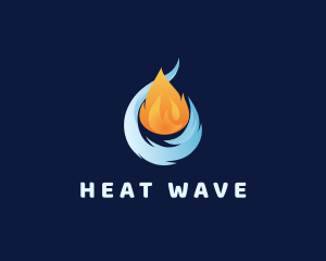 Heating Cooling Energy logo design