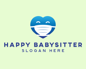 Happy Heart Face Mask logo design