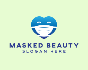 Happy Heart Face Mask logo design