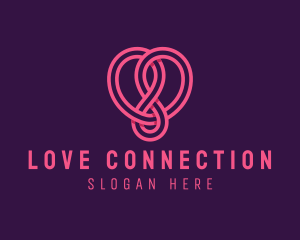 Loop Weave Heart logo design