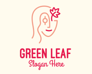 Red Leaf Woman logo design