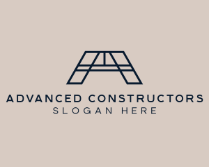 Geometric Industrial Letter A logo design