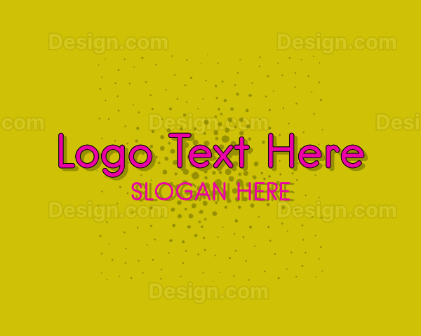 Retro Neon Dots Logo