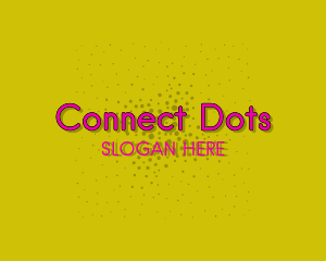 Retro Neon Dots logo design