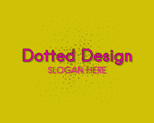 Retro Neon Dots logo design