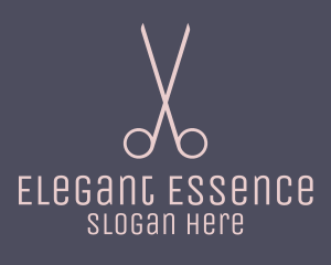 Minimalist Hair Scissors logo design