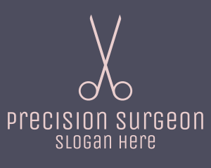 Minimalist Hair Scissors logo