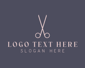 Minimalist Hair Scissors logo