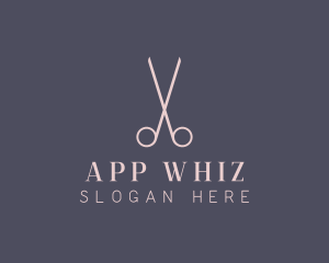 Minimalist Hair Scissors logo design