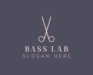 Minimalist Hair Scissors logo design