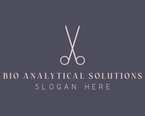 Minimalist Hair Scissors logo design