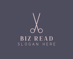 Minimalist Hair Scissors logo design