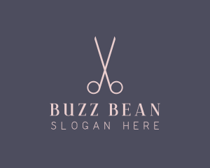 Minimalist Hair Scissors logo design