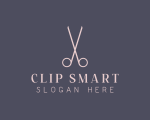 Minimalist Hair Scissors logo design