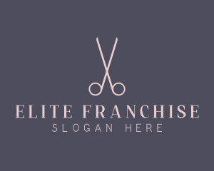 Minimalist Hair Scissors logo design