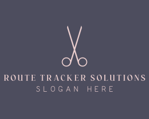 Minimalist Hair Scissors logo design