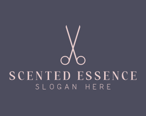 Minimalist Hair Scissors logo design