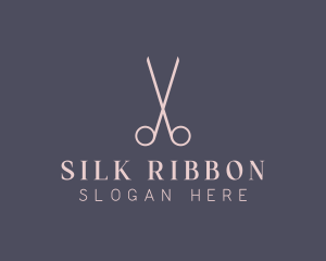 Minimalist Hair Scissors logo design