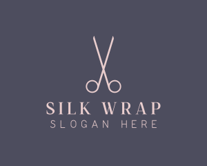 Minimalist Hair Scissors logo design