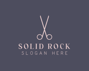 Minimalist Hair Scissors logo design