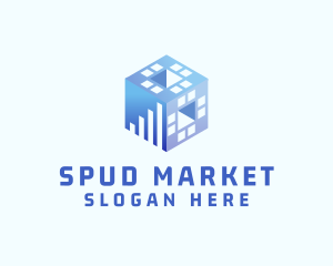 Stock Market Cube logo design