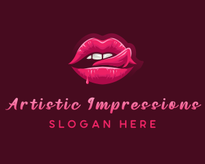 Sexy Woman Lips logo design