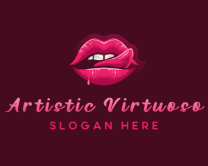 Sexy Woman Lips logo design