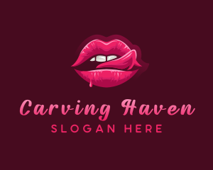 Sexy Woman Lips logo design