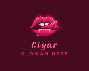 Sexy Woman Lips logo design