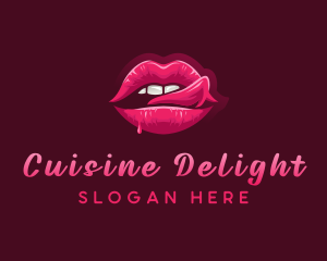 Sexy Woman Lips logo design