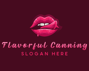 Sexy Woman Lips logo design