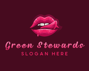 Sexy Woman Lips logo design