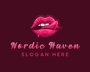 Sexy Woman Lips logo design