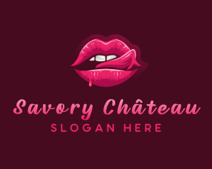 Sexy Woman Lips logo design