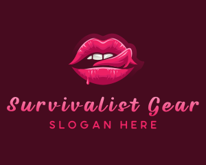 Sexy Woman Lips logo design