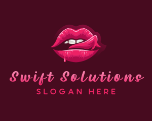 Sexy Woman Lips logo design