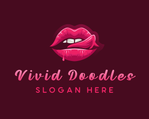 Sexy Woman Lips logo design