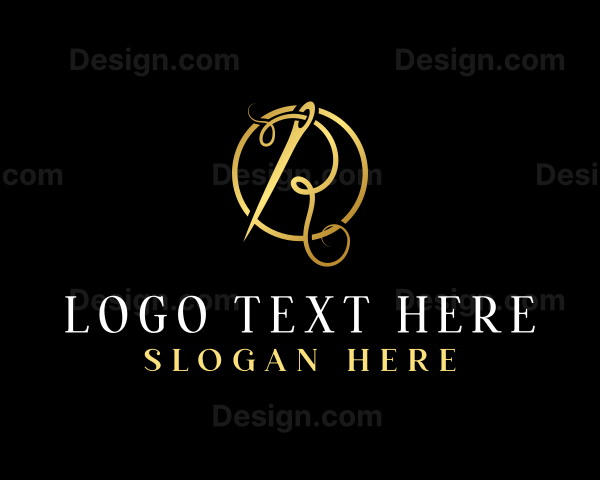 Luxury Sewing Needle Logo