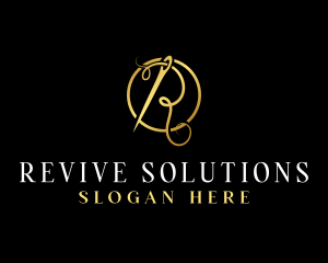 Luxury Sewing Needle  logo design