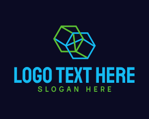 Geometric Hexagon Cylinder logo