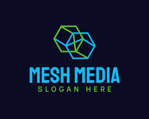 Geometric Hexagon Cylinder logo